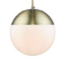 Golden Canada 3218-L AB-AB - Golden Lighting Dixon 1-light Pendant in Aged Brass